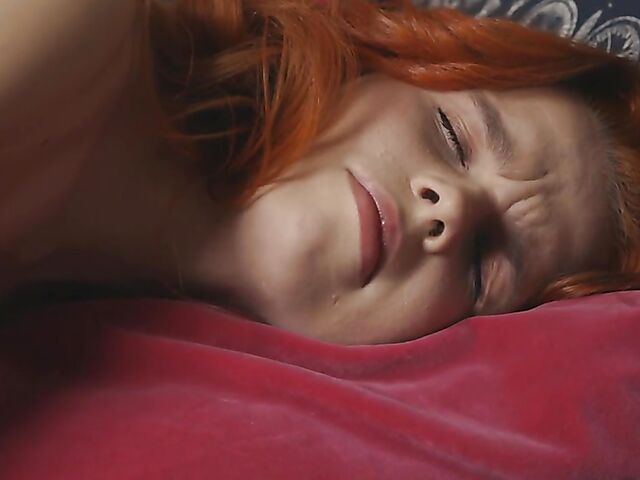 Tiny tits redhead teen Alaya having some self time