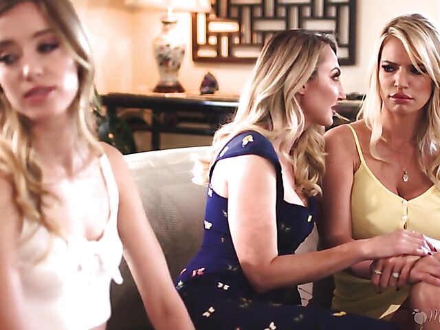 Haley Reed's lesbian threesome with milfs Kendra James and Rachael Cavalli