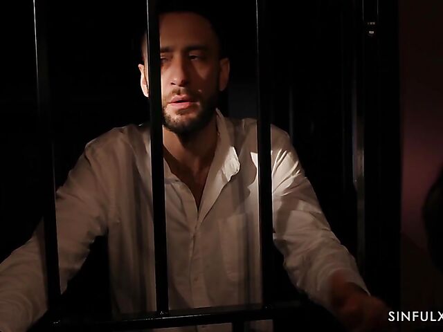 Submissive lesbian Anna de Ville eats Shalina Devine's pussy in the dark