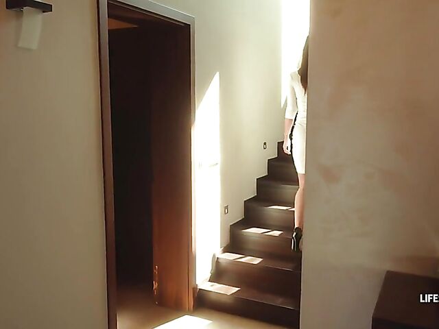 Hot Angelica Heart anal POV style in her sexy lingerie