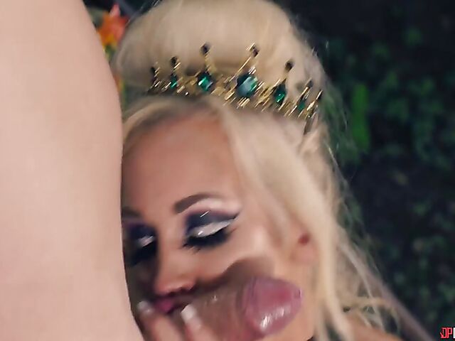 Hot sex in the mystical forest with Rebecca More and Baby Kxtten