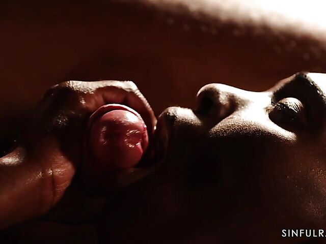 Erotic interracial sex with bald head African pornstar Zaawaadi