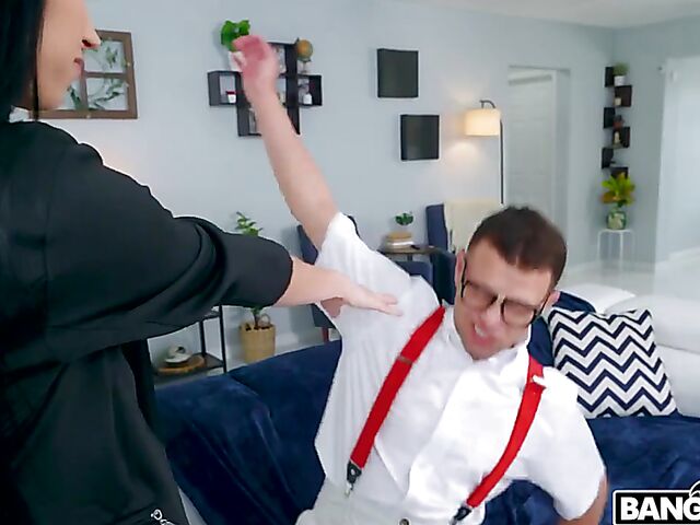 Nerd fuck with horny raven-haired professor Ms. Alex Coal