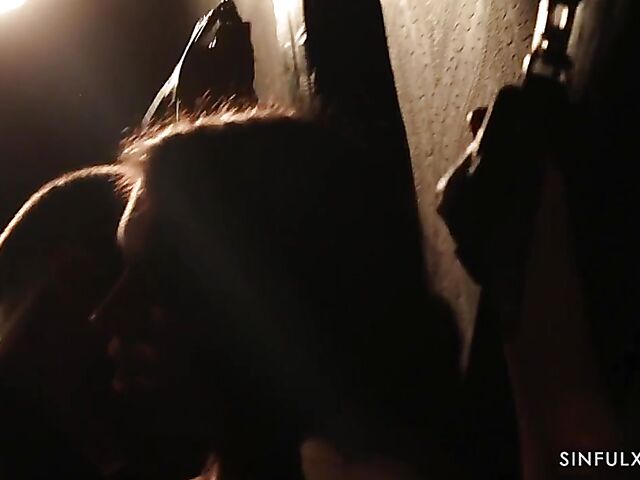 Erotic anal in the dark with lovely sex slave Anna De Ville