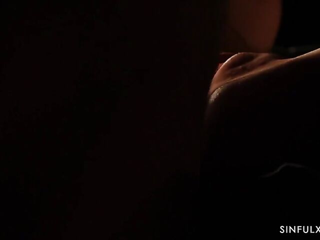 Erotic anal in the dark with lovely sex slave Anna De Ville