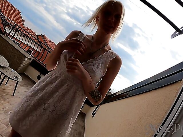 MissPussyCat's POV lesbian video with blonde Ingrid