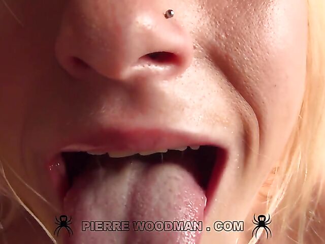 Lingerie DP with long-haired blonde Rossela Visconti