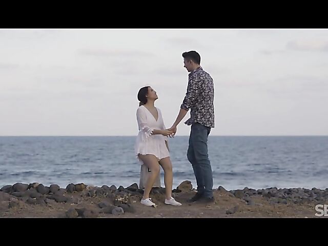 Seaside vacation and sensual sex outside with Camila Palmer