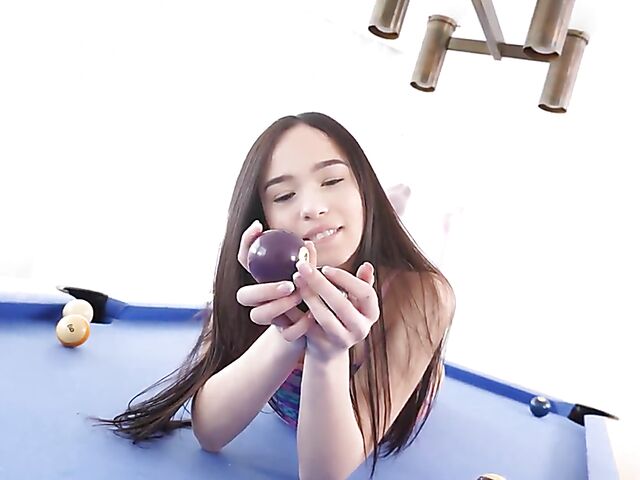 Dakota Tyler - Exotic tiny tits teen creampie fucking on the pool table