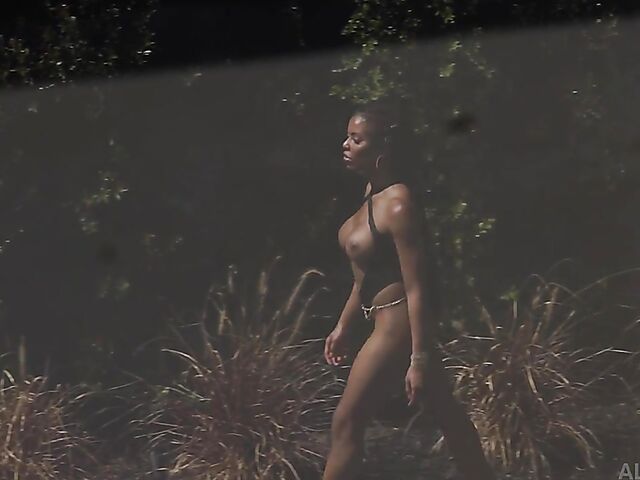 Big tits ebony anal with a black cock featuring Kira Noir