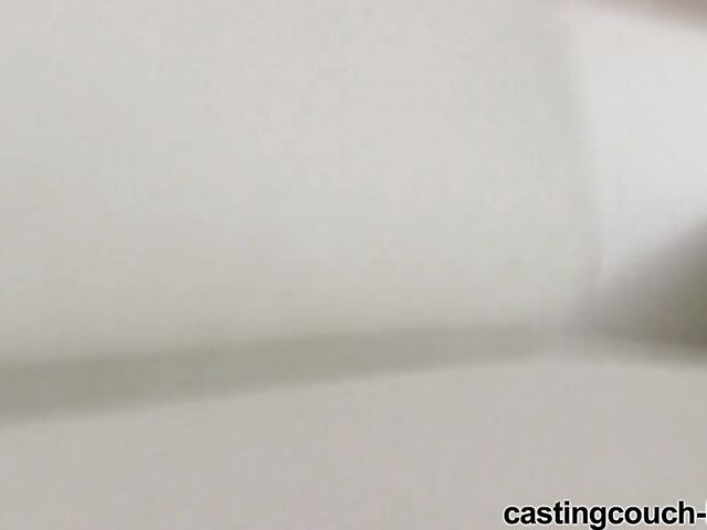 Interracial casting with new blonde girl Ashley