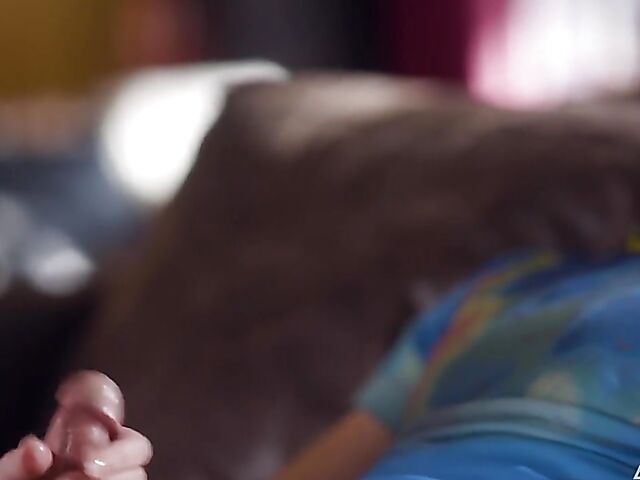 Dee Williams - Busty mom and boy inspect her massive tits together