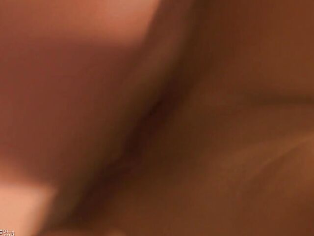 Army girl Max Mikita gets her shaved asian pussy licked and fucked in red stockings