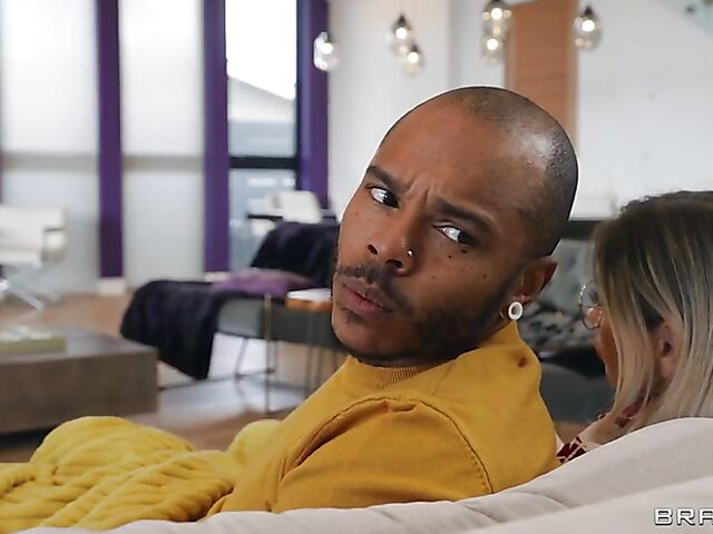 Interracial jeans anal with unsuspecting Delilah Day's big sister Kay Carter