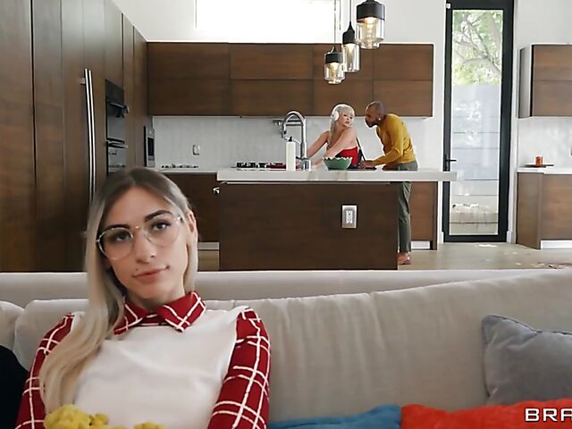 Interracial jeans anal with unsuspecting Delilah Day's big sister Kay Carter