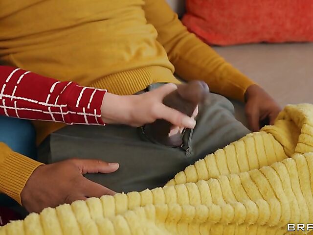 Interracial jeans anal with unsuspecting Delilah Day's big sister Kay Carter