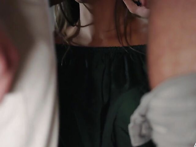 Two cocks for curious girl Gianna Dior