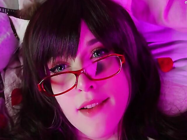 Enafox - Kinky big tits catgirl with glasses blowjob POV