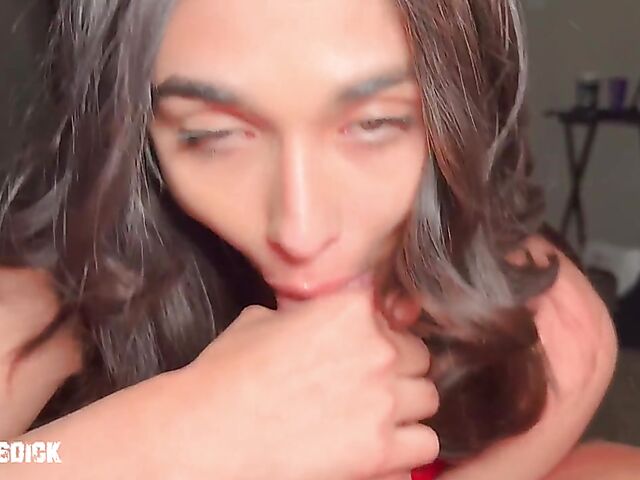 Cock sucking and pussy fucking porn audition with new girl Reina Rae