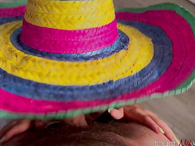 Sombrero fuck with horny natural boobs wife JC Wilds