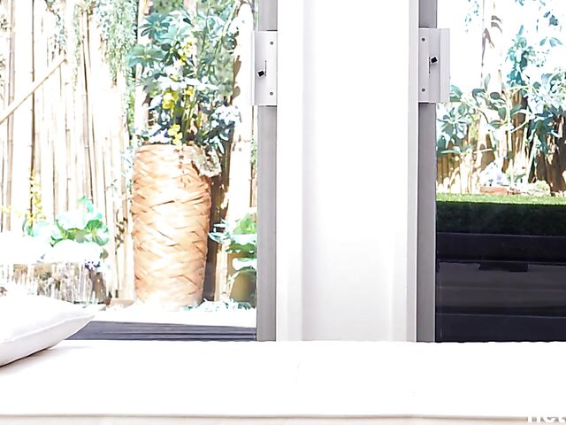 Busty blonde Alexis comes in to get fucked from the start