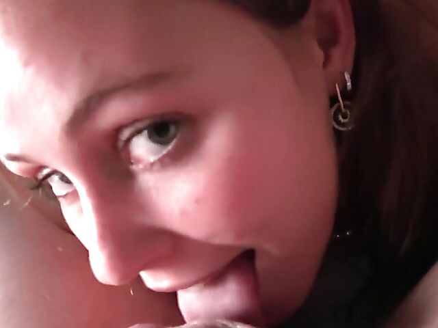 Wake up morning blowjob and anal POV in bed with Stella Barey