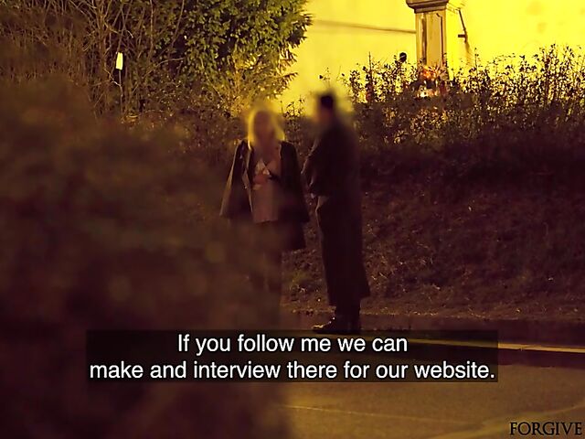 Sinful MILF having blindfolded sex for money with a fake priest