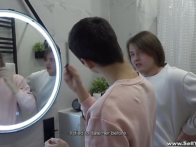 Russian cuckold anal porn with skinny Angie