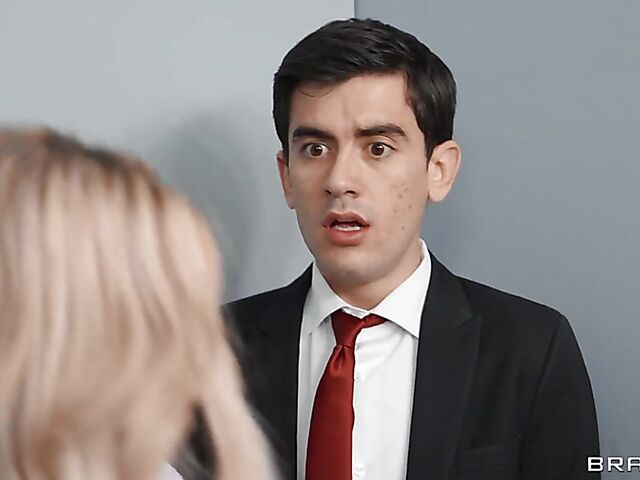 MILF threesome office fuck with Carla Boom