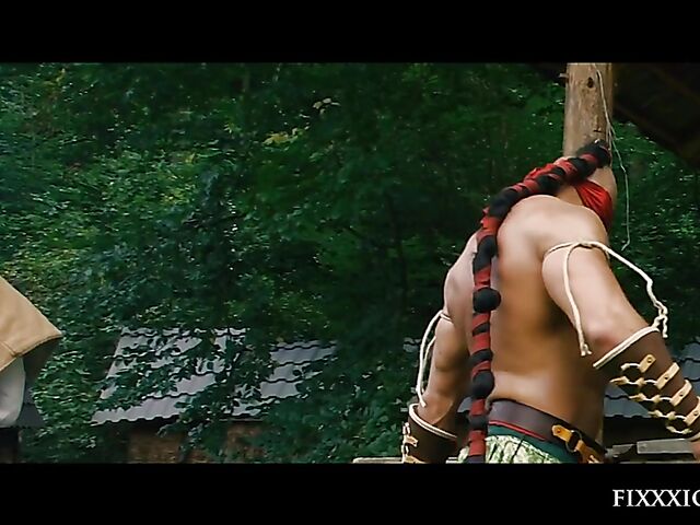 Medieval blind warrior and sexy village girl Kira Queen standing doggystyle hard and rough