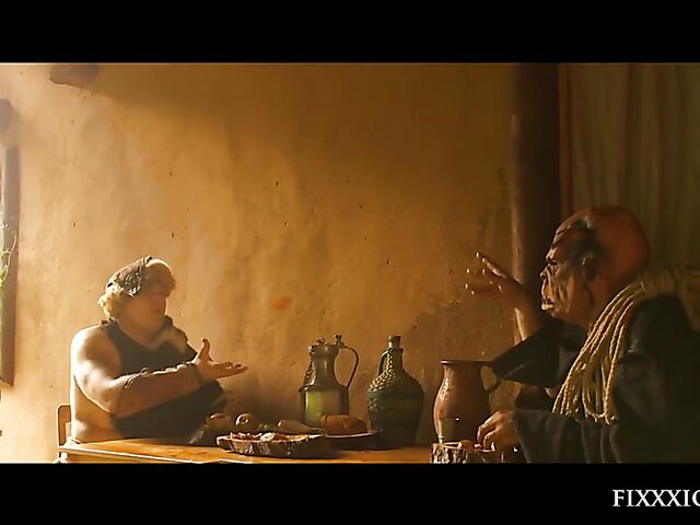 Medieval blind warrior and sexy village girl Kira Queen standing doggystyle hard and rough