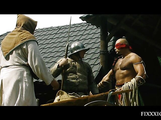 Medieval blind warrior and sexy village girl Kira Queen standing doggystyle hard and rough