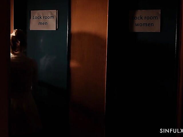 Sensual sex in the locker room with tennis babe Candee Licious