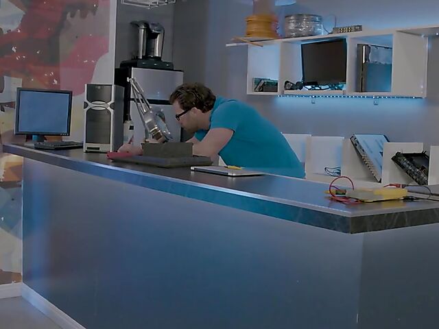 All natural April Olsen has a good time with Seth Gamble