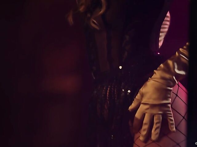 Sexy fishnet solo with sensual pin up babe Gianna Dior