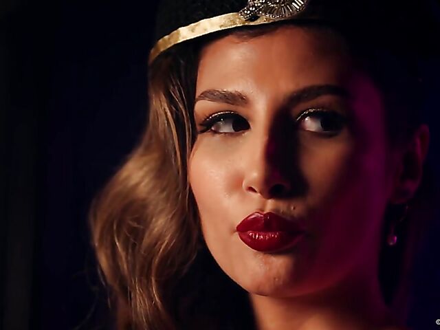 Sexy fishnet solo with sensual pin up babe Gianna Dior