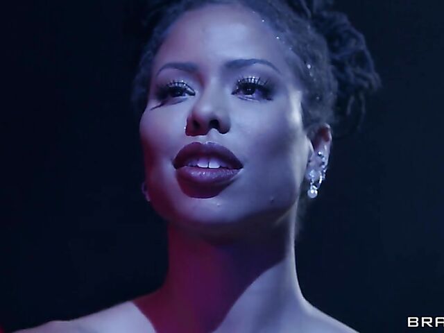 Black threesome in the club with Kira Noir and Ebony Mystique