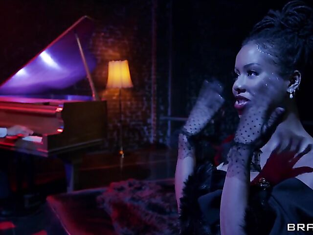 Black threesome in the club with Kira Noir and Ebony Mystique