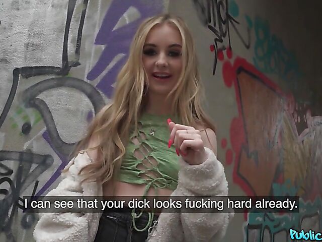 POV outdoor fuck for money in a public place with UK slut Baby Kxtten