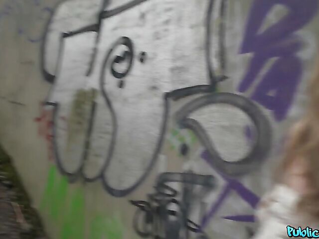 POV outdoor fuck for money in a public place with UK slut Baby Kxtten