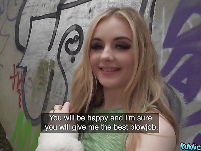 POV outdoor fuck for money in a public place with UK slut Baby Kxtten