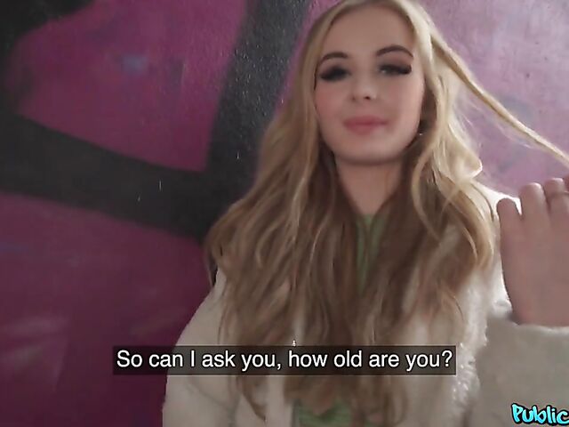 POV outdoor fuck for money in a public place with UK slut Baby Kxtten