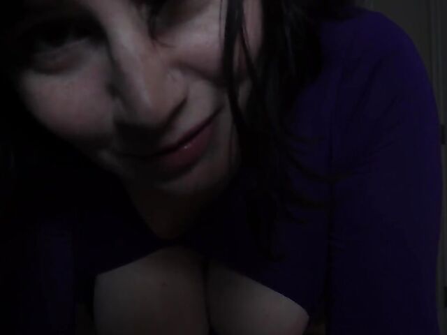 Clothed POV MILF riding your cock in the dark with her juicy tits out featuring Bettie Bondage