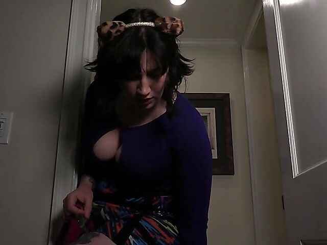 Clothed POV MILF riding your cock in the dark with her juicy tits out featuring Bettie Bondage