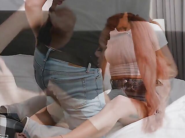 Veronica Leal - Pretty redhead anal without condom