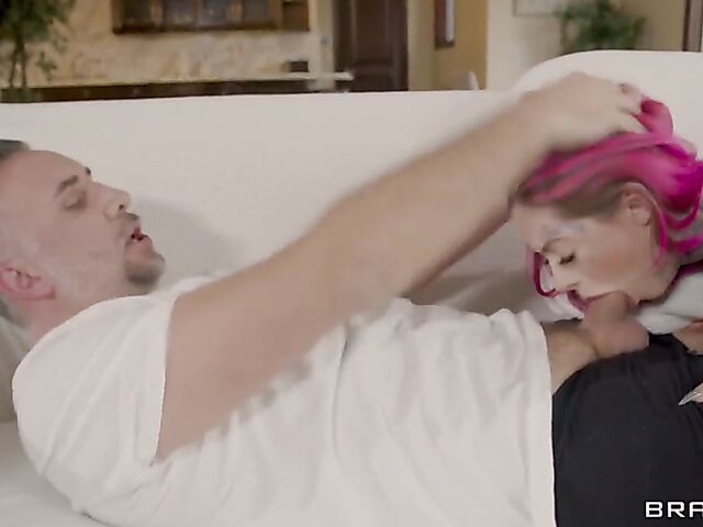Chantal Danielle - Big tits tattoo babe with pink hair gets fucked balls deep