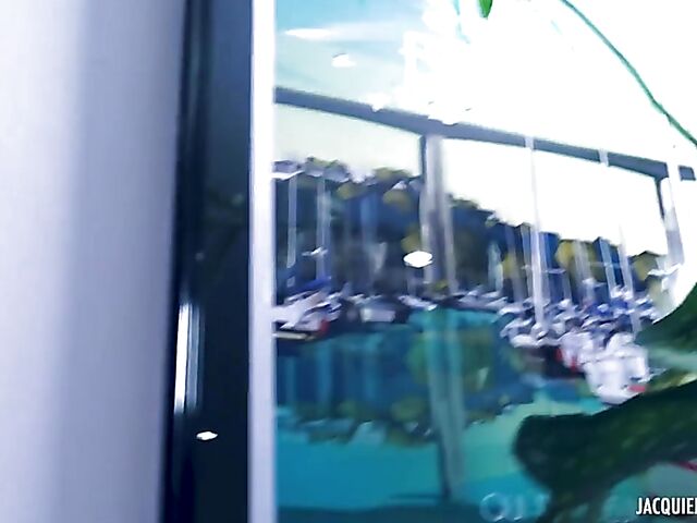 Hot French DP in fishnet stockings with slender Melany Furie