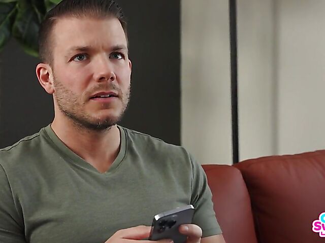 Two girls one guy fully clothed featuring Andi Rose and Maya Woulfe