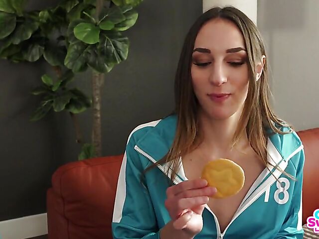 Two girls one guy fully clothed featuring Andi Rose and Maya Woulfe