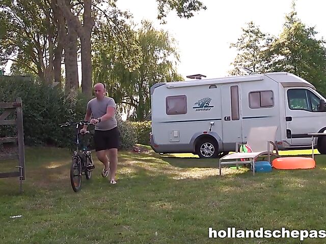 Camping affair with skinny dutch MILF Victoria